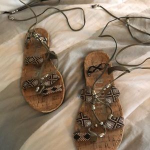 Lace up sandals